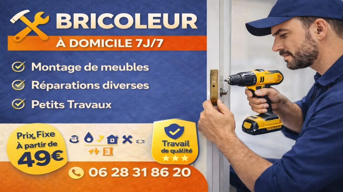 Bricoleur à Saint-estève-janson pour petits travaux et réparations à domicile