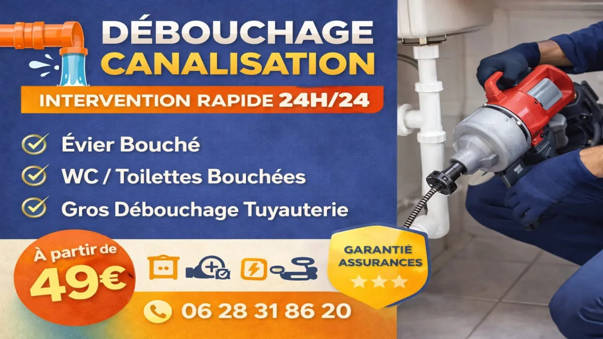 Débouchage canalisation à Mimet, urgence plomberie, débouchage évier et WC bouché