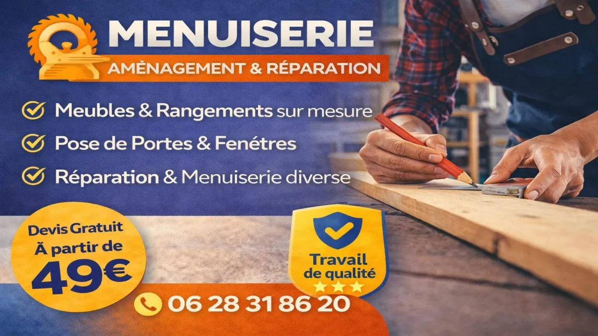 Menuisier professionnel à Alleins pour fabrication et pose de menuiseries sur mesure