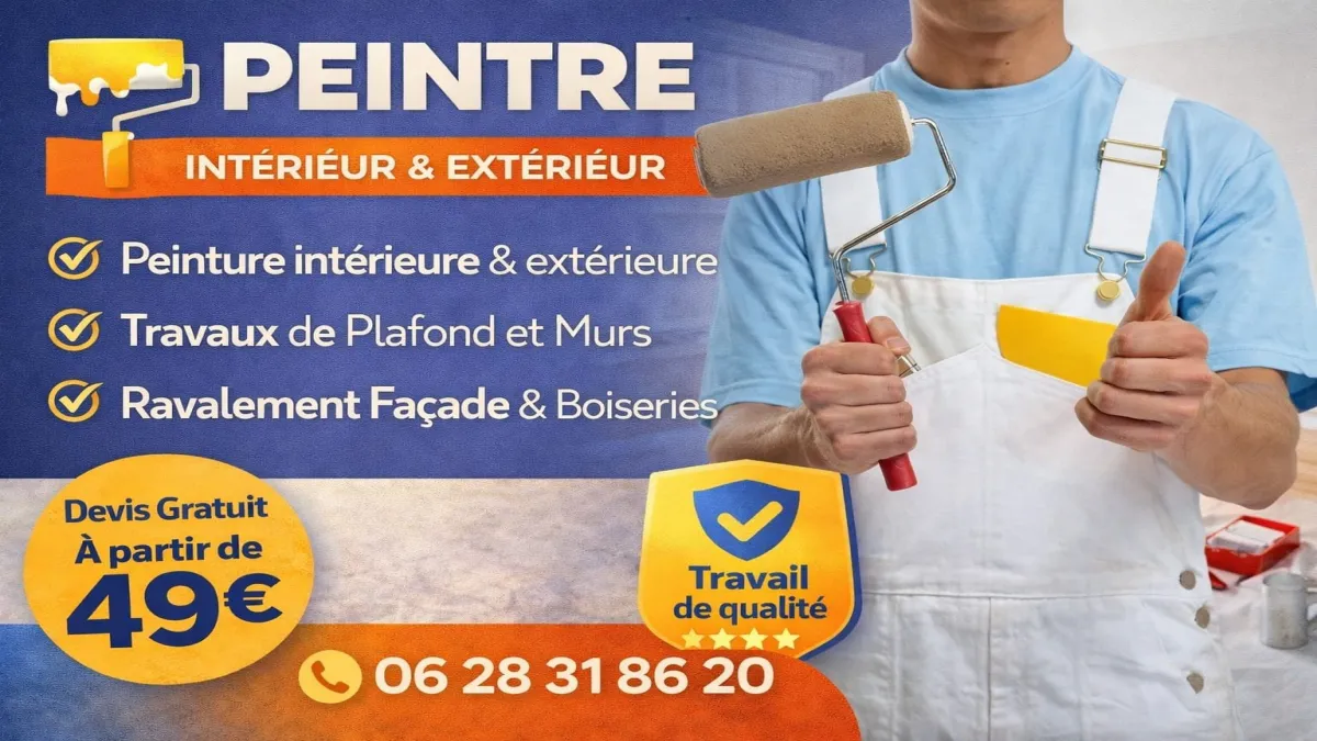 Peintre professionnel à Saint-paul-lès-durance pour travaux de peinture intérieure et extérieure
