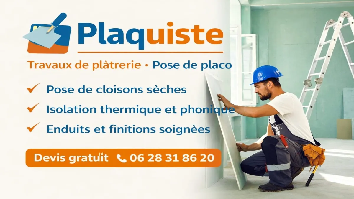 Plaquiste professionnel à Géménos pour pose de plaques de plâtre et isolation intérieure