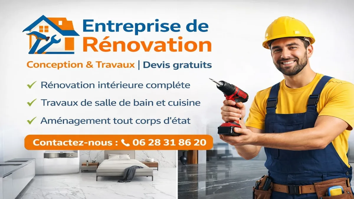 Travaux de rénovation à Marseille 13010 pour maison, appartement et locaux professionnels