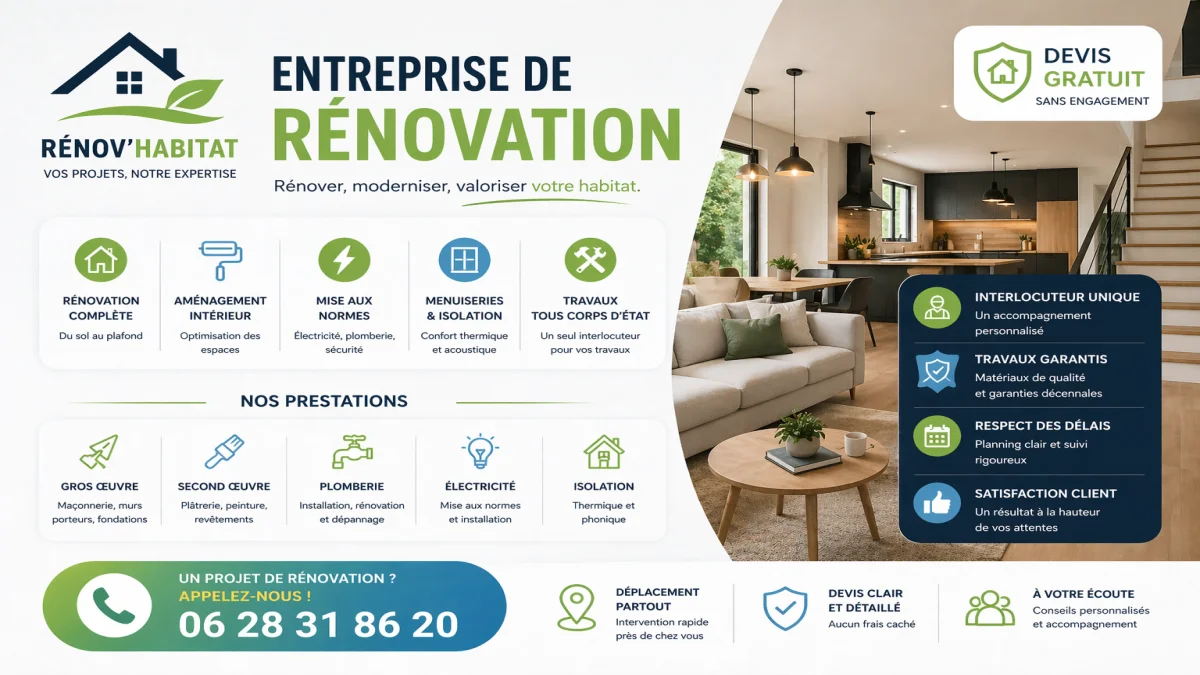 Rénovation intérieure à Marseille 13003 travaux maison