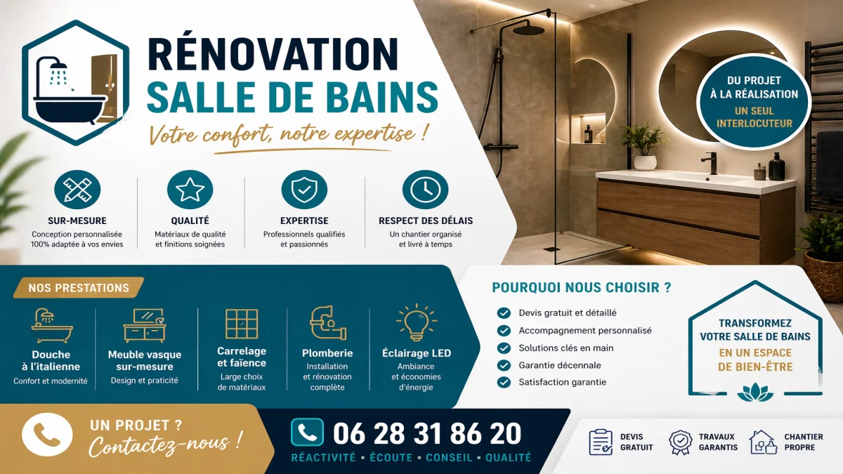 Rénovation salle de bain à Marseille 13012